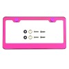 KA License Plate Frame Raspberry Pink Powder Coated Stainless Steel
