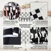 4 Pack Black White Checkered Party Decoration Set, 2 Pack