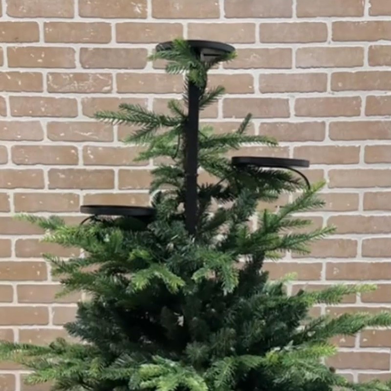 Black Christmas Tree Topper, Tree Topper Candelabra for Christmas, 3