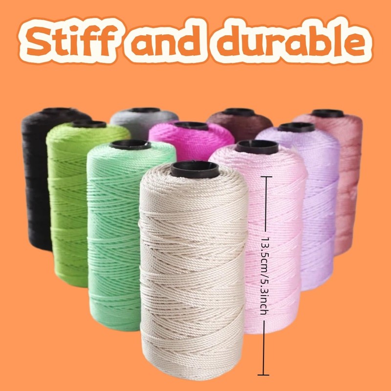 1 Pack Silk Yarn-100% Nylon for Crocheting Summer Hat，Bag,3ply,120g, Khaki