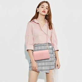 Peacocktion RFID Wristlet Women's Wallets, Leather Women's Crossbody Handbags, Clutch Purses with Phone Pocket Zipper