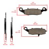 Caltric Front and Rear Brake Pads for Kawasaki Vulcan 900