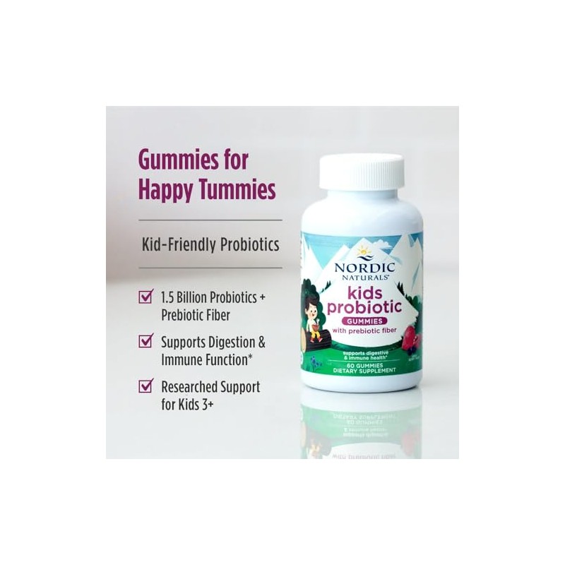Nordic Naturals Gomitas probiotocas para nios - 1.5 Billion Cultivos