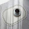 Artepele artificial leather oval chain embroidery table mats 2 pieces,