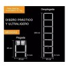 IROS Escalera Telescopica 2.0 Metros Retractil De Alumino