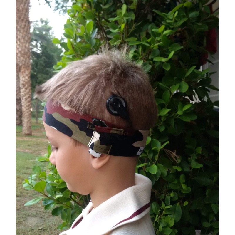 Diadema deportiva para implantes cocleares (edad 3 años-10 años) (gris