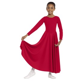 Child Dance Dress #13524c- RED/Large