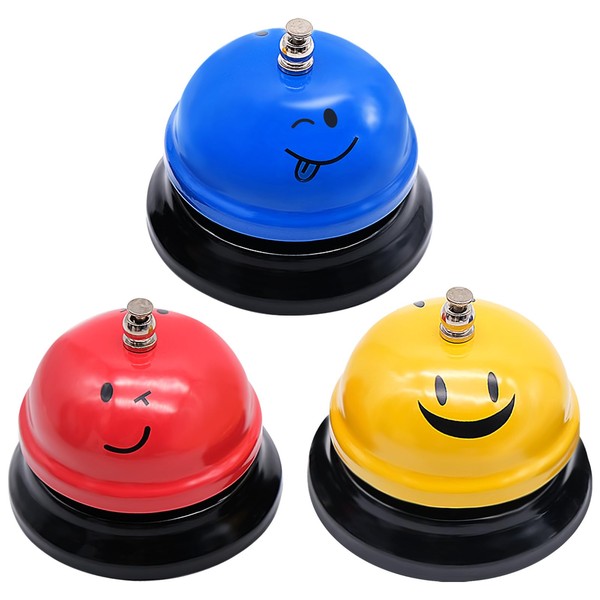 3 PCS Call Bell, Service Bell, Reception Bell, Hand Held