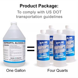 Quality Chemical Isopropyl Alcohol Grade 99% Anhydrous  (IPA) - 1 gallon (128 oz.)