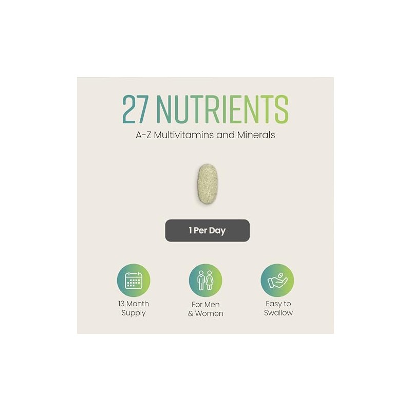 VitaBright A-Z Multivitamin & Minerals High Strength | 400 Vegan