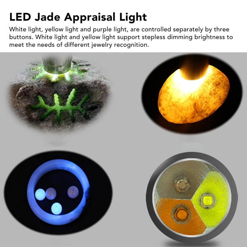 Jade Appraisal Light 3 Light Source Stepless Dimming LED Jade