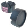 75 x 30 mm rubber pad with V-groove, waffle surface