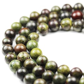 Natural Gemstone Beads for Making Jewellery Energy Healing Crystals Jewelry Chakra Crystal Jewelry Beading supplies Dragon Blood Jasper 6mm 15.5inch About 58-60 Beads