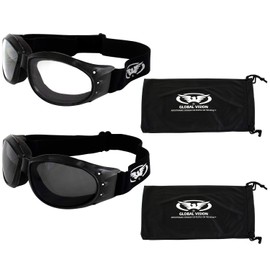Global Vision 2 Pairs Eliminator Goggles w/Free Microfiber Pouches
