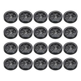 PATIKIL Rubber Grommet 7/8", 20 Pcs Round Cable Grommet Cord Hole Covers Flexible Table Wire Organizer for Office Home Table Countertop, Black