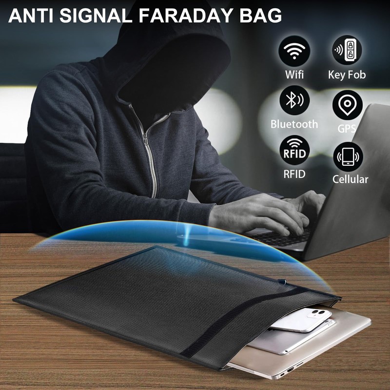 5 Pack Faraday Bags for Laptops & Tablets & Phones