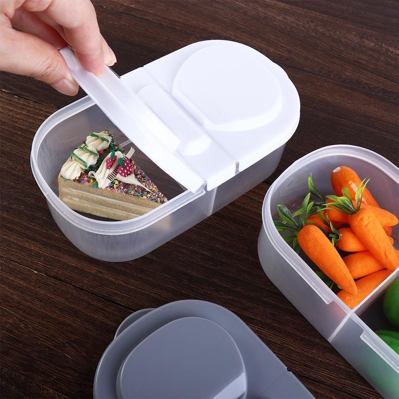 Kopida 2 Pcs Food Storage Containers with Lids, Plastic Double
