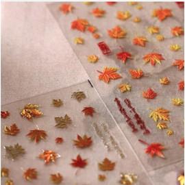 Fall Nail Art Stickers 5D Self Adhesive Gold Leaves Nail Stickers Maple Leaf Nail Art Design Nail Art Foils Autumn Nail Decals Nail Charms Thanksgiving Nail Art Supplies