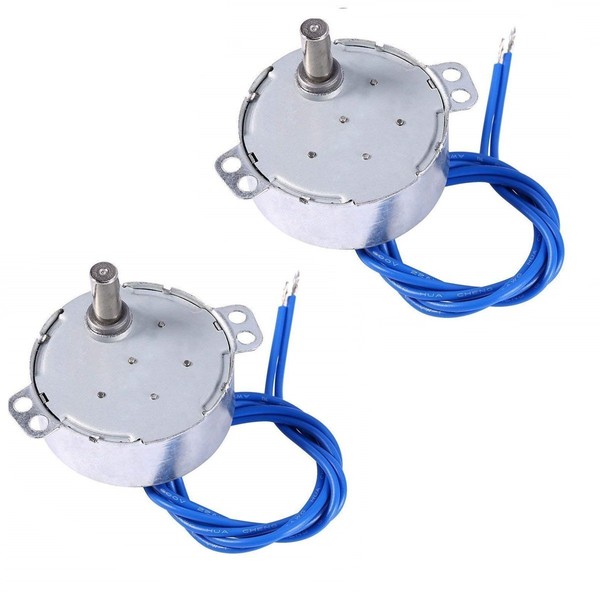 2PCS Synchronous Synchron Motor 50/60Hz AC 100~127V 4W 2.5-3RPM/MIN CCW/CW For Hand-Made, School Project, Model or Guide Motor (2.5-3RPM)