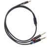 3.5mm 1/8 Inch Male to Dual 6.35mm 1/4 Inch TS