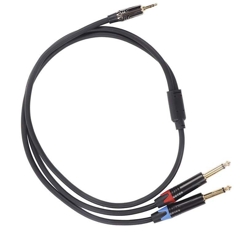 3.5mm 1/8 Inch Male to Dual 6.35mm 1/4 Inch TS