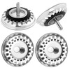 2 Pack Kitchen Sink Strainer Plug, Stainless Steel Push Style