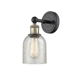Innovations Lighting Caledonia - 1 Light Wall Sconce in Industrial Style-11.5 Inches Tall and 5 Inches Wide-Black Antique Brass Finish-Mica G