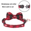ADOGGYGO Christmas Cat Collar Breakaway with Cute Bow Tie Bell