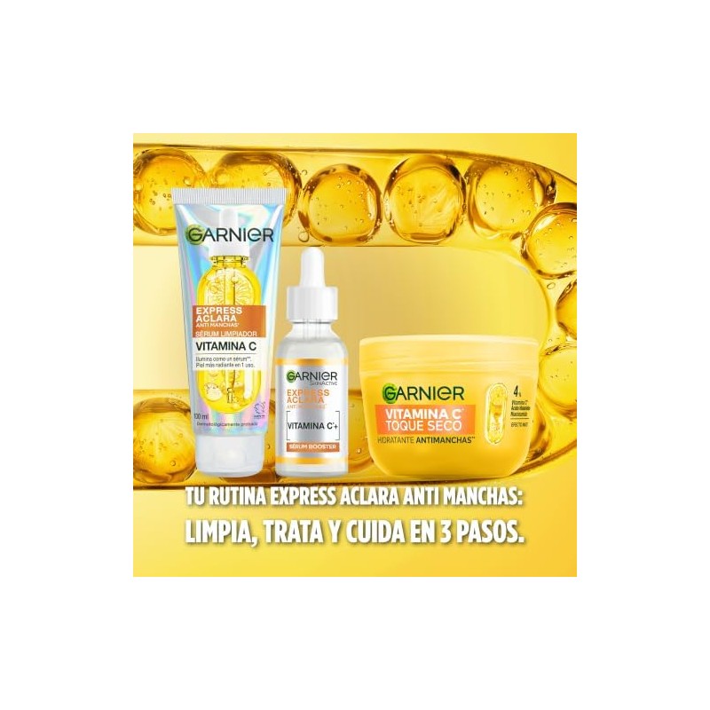 Kit Garnier Express Aclara Vitamina C: Limpiador, Sérum e Hidratante