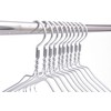 Quality Hangers Silver Aluminum Metal Coat Hangers Heavy Duty Suit