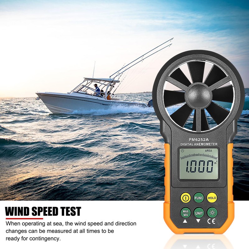 EVTSCAN Digital Wind Speed Meter Air Flow Meter Anemometer