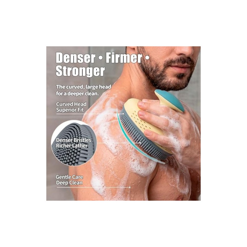 Exfoliating Body Scrubber Silicone, Compact Lightweight Accessory for Travel and