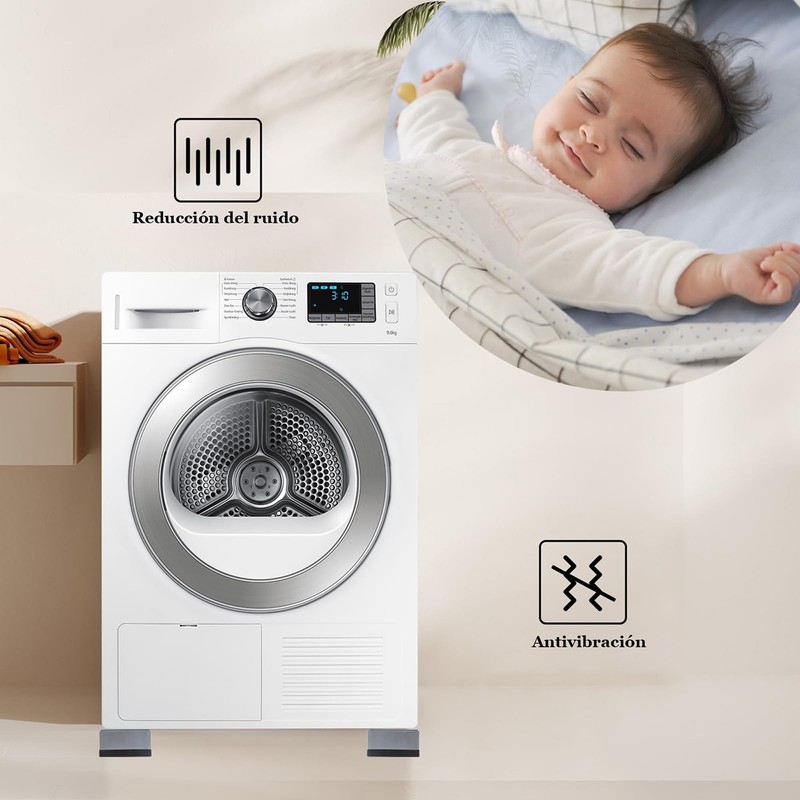 Almohadillas Antivibración para Lavadoras (Gris)