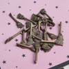 Acxico 40Pcs Broom Charms Broom Pendants Antiqued Silver Tone 3D
