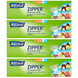 4 x 15 All Purpose Zipper Resealable Bag Small Snadwich Food Freezer Travel