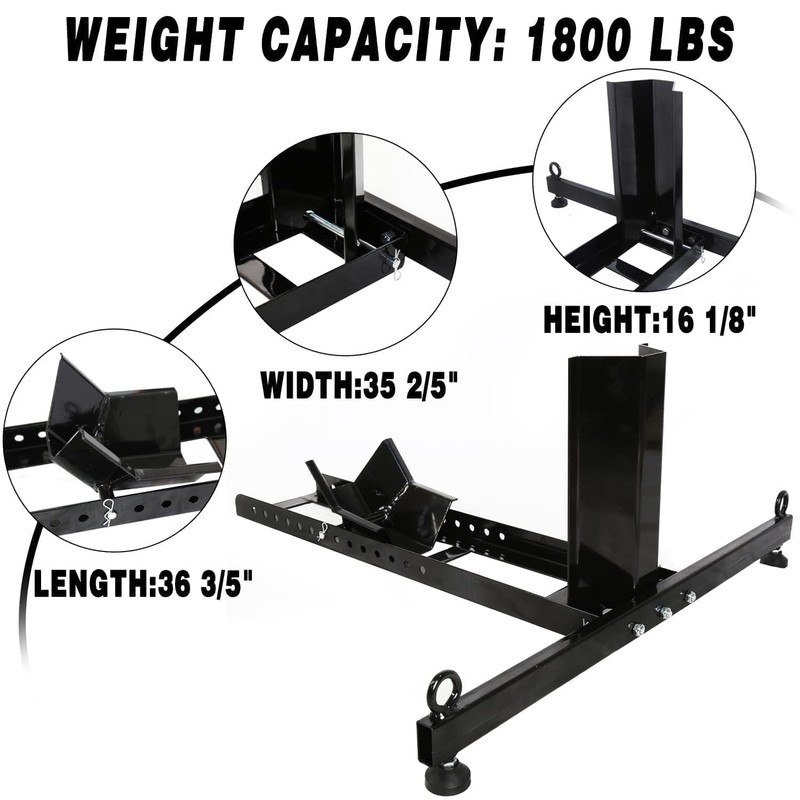 KUAFU Motorcycle Wheel Chock Stand Upright 1800 LBS, Wide Range