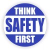 Unbranded/Generic 3pcs - Think Safety First Hard Hat Decals Helmet