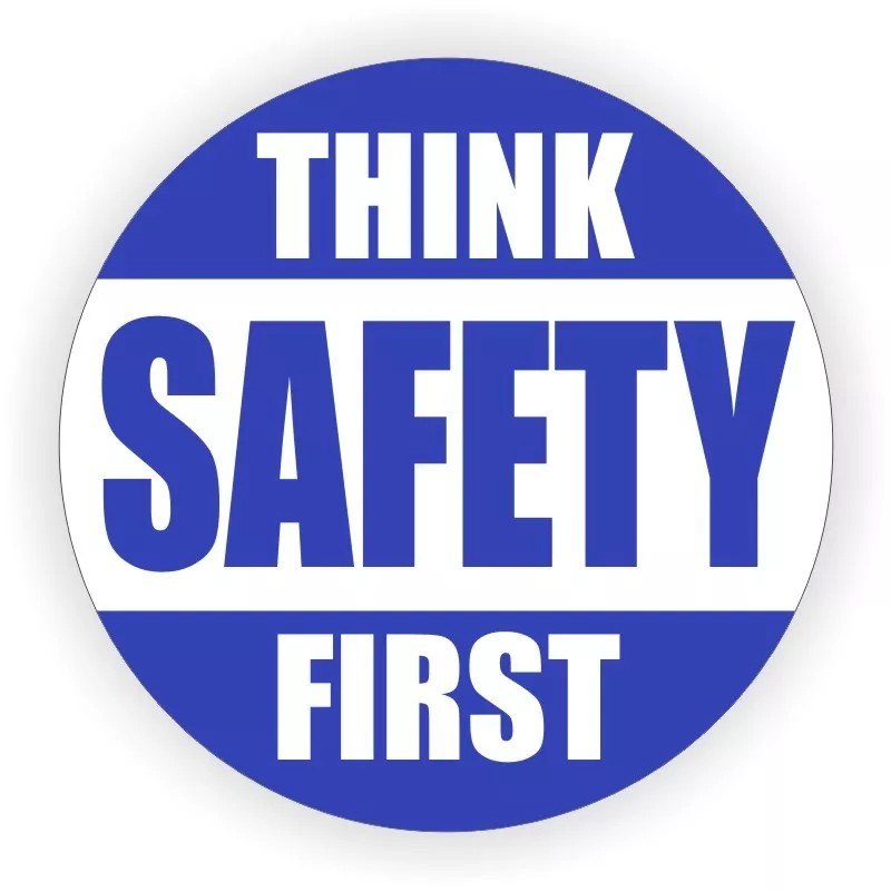 Unbranded/Generic 3pcs - Think Safety First Hard Hat Decals Helmet