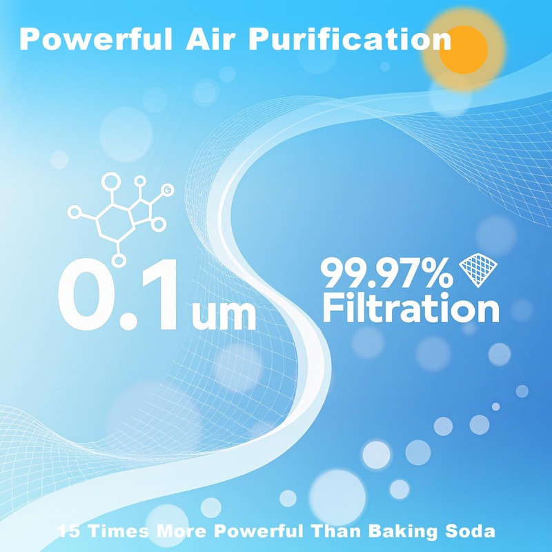 StLiSuYmx 6-Pack Premium Refrigerator Air Filter Replacement, Carbon Activated Filter