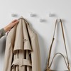 LARHN White Wall Hooks (6-Pack)