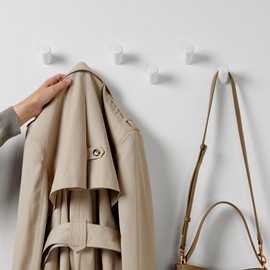 LARHN White Wall Hooks (6-Pack)