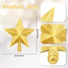 20CM/7.8" Gold Star Christmas Tree Topper Glitter & Shine for