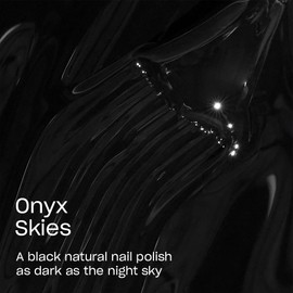 OPI Nature Strong Onyx Skies | Opaque Dark Black Crème Natural Origin Nail Polish | Plant Based, Vegan, Cruelty Free