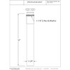 Westbrass A421-07 1-1/4" x 12" Slip Joint Extension Tube, Satin