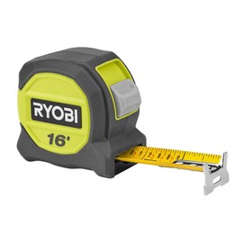 RYOBI 16' Compact Tape Measure 13 FT Reach, GREEN