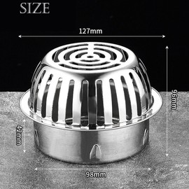 Docache 304 Stainless Steel Downpipe Protection Rain Gutter Filter Stainless Steel Leaf Catcher Grid Stainless Steel for Roof Pipes Drains Downpipes Pipes with a Diameter of 110 mm