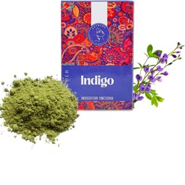 AATMANA Indigo Powder Indigofera Tinctoria for Black and Natural Hair Promotes Hair Growth Increases Hair Thickness Works with Henna - 100g