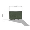 Bear Design Women's Wallet Leather 9 Card Slots Olive Green