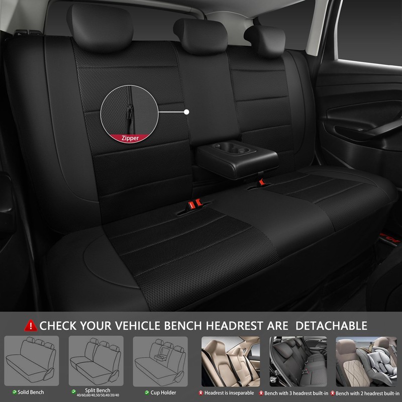 CAR PASS Leather and 3D Air Mesh Universal Fit Car