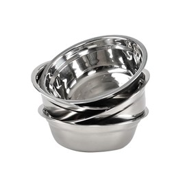 Vareone Set of 4 Stainless Steel Mixing Bowl, Metal Kitchen Bowl for Baking Cooking Mixing, Salad & Food Prep Bowl